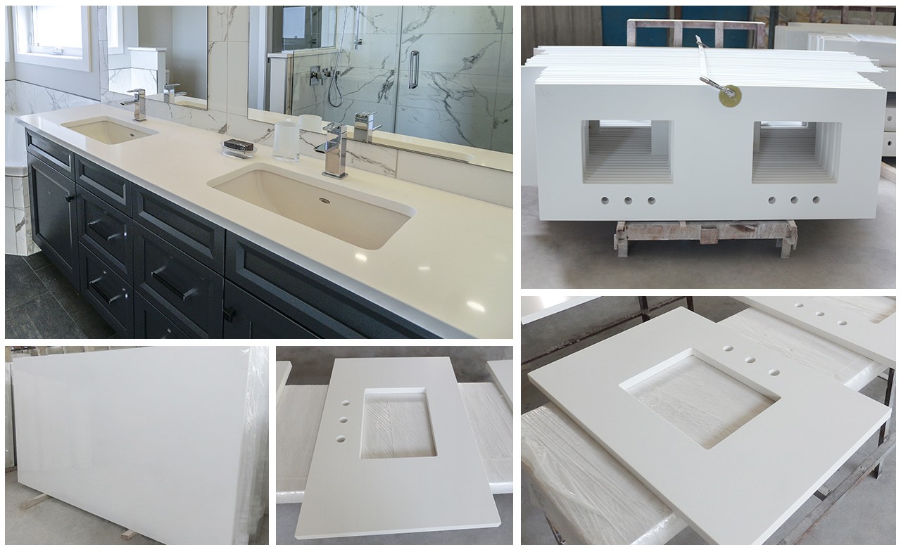 KingKonree marble bathroom worktop latest design for hotel-1