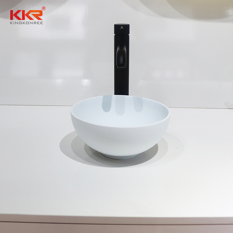 Solid Surface Table Top Artificial Stone Basins KKR-1515-2