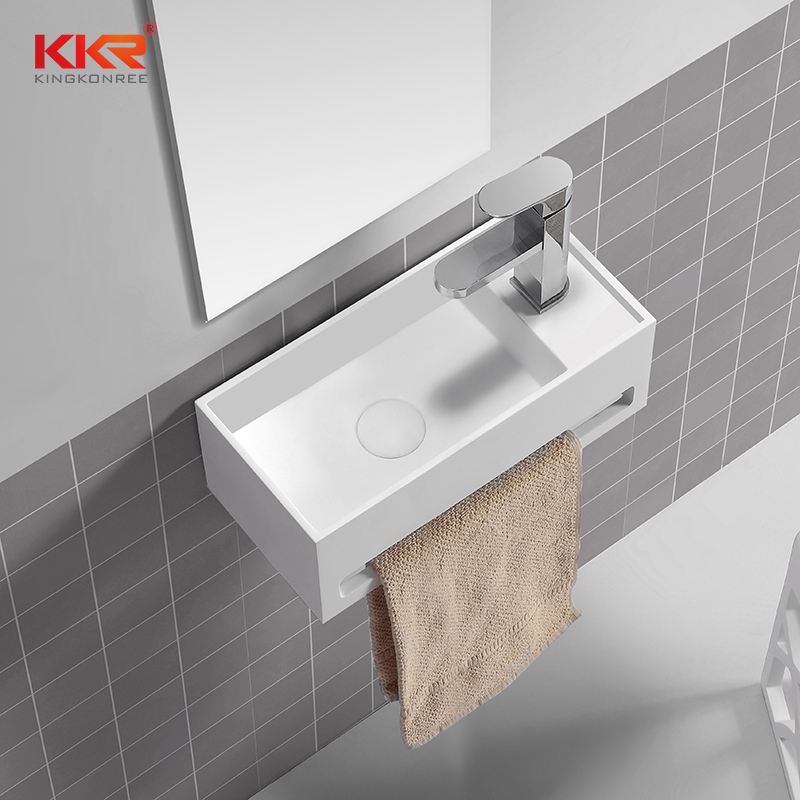 Toilet White Elegant Basin With Towels Shelf Small Bathroom Sink KKR-1104-A