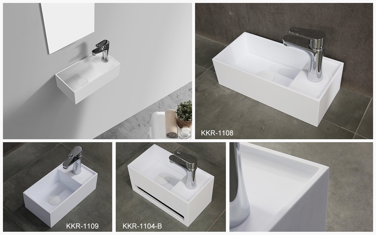 modern wall mount corner sink supplier for home-7