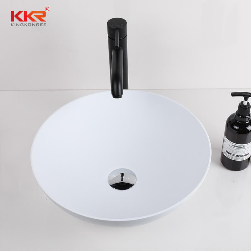 KKR Customized Size Solid Surface Wash Basin Bathroom Stone Resin Basin KKR-1001