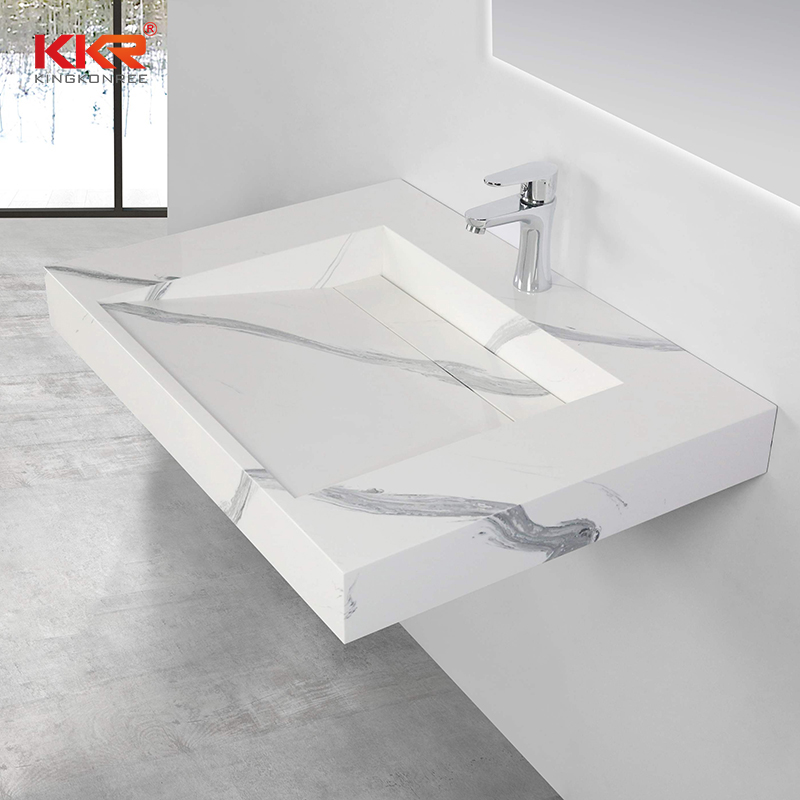 Kingkonree Pure White Solid Surface Sink Wc Basin/ Toilet Hand Wash Basins KKR-USVS-30