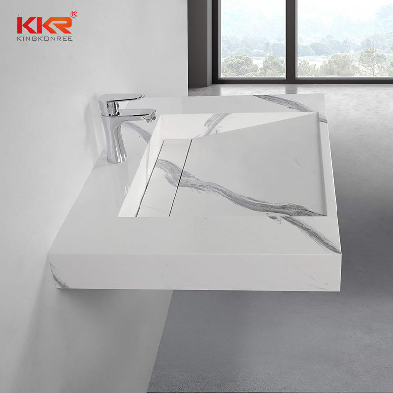 Kingkonree Pure White Solid Surface Sink Wc Basin/ Toilet Hand Wash Basins KKR-USVS-30 - 8819