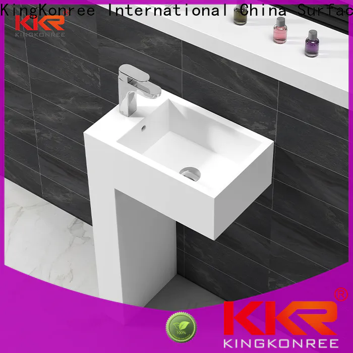 solid freestanding bathroom basin kkr1584 supplier for motel