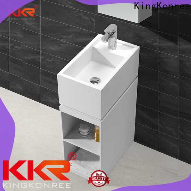 KingKonree thick pedestal wash basin factory price for motel