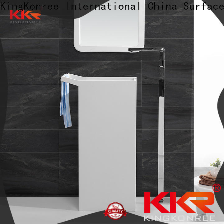 KingKonree freestanding pedestal basin supplier for hotel