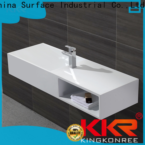 KingKonree stone large wall hung basin supplier for bathroom
