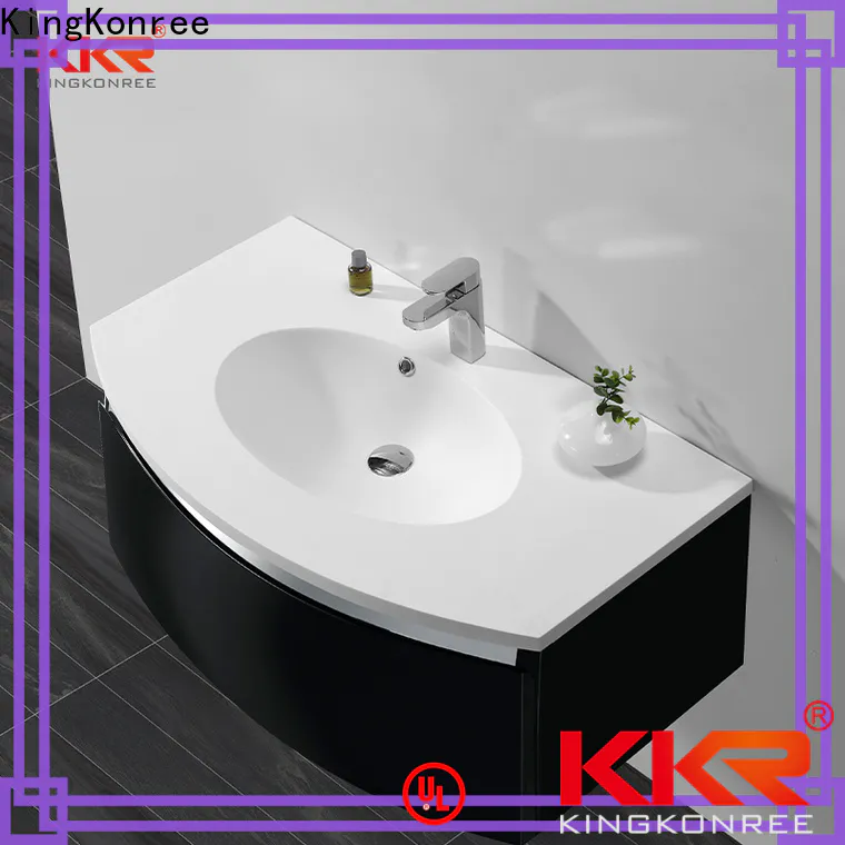 KingKonree resin hand basin with cabinet sinks for bathroom