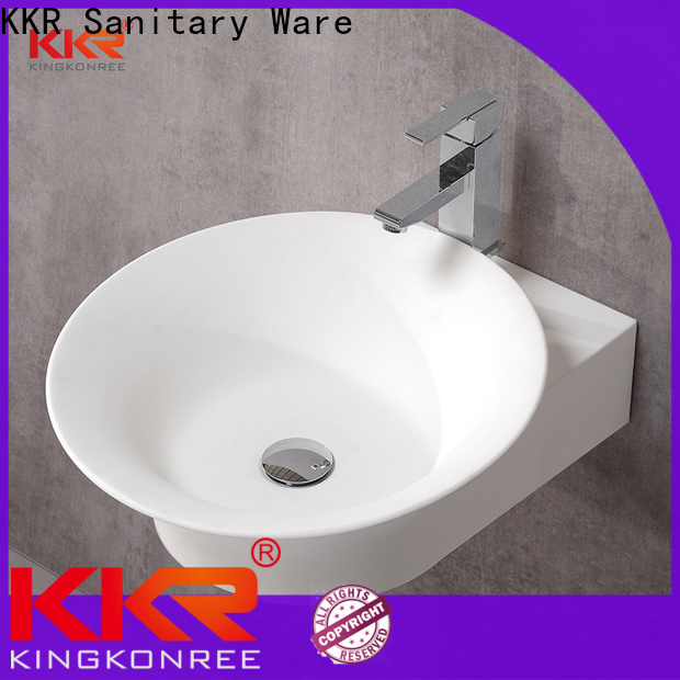 KingKonree artificial black wall mounted basin supplier for bathroom