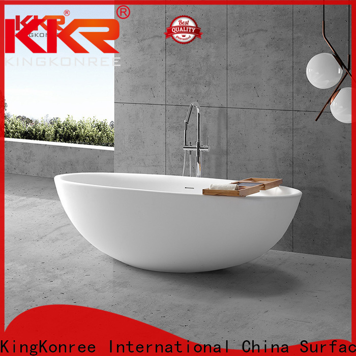 marble stone resin freestanding bath supplier for shower room