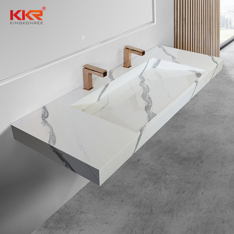 KingKonree double wall mounted marble sink supplier for home