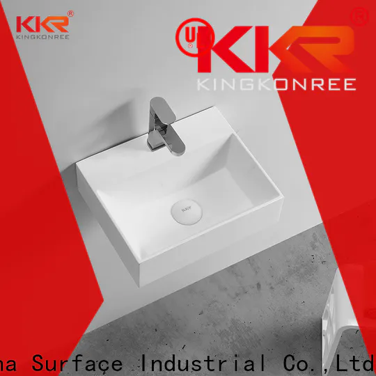 KingKonree vanity wall hung marble sink supplier for bathroom