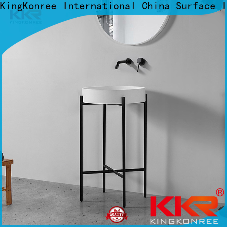 KingKonree black bathroom vanity above counter basin design for hotel