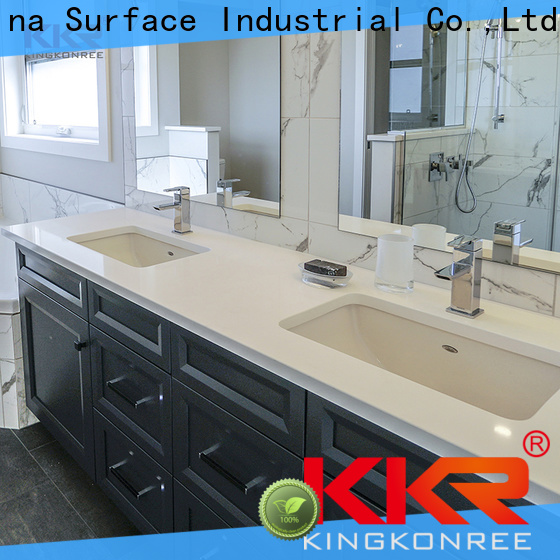 KingKonree artificial 60 inch bathroom countertop manufacturer for motel