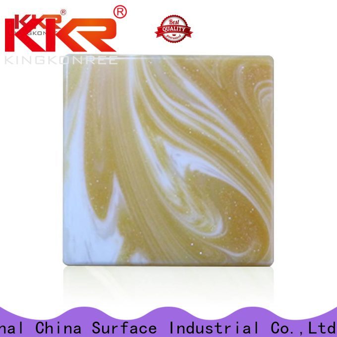 KingKonree white translucent countertop material under-mount for bathroom