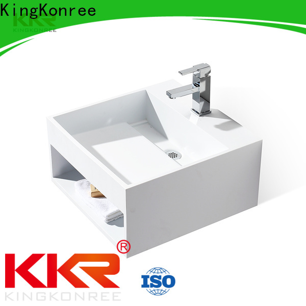 KingKonree fancy wall mounted washbasin sink for hotel