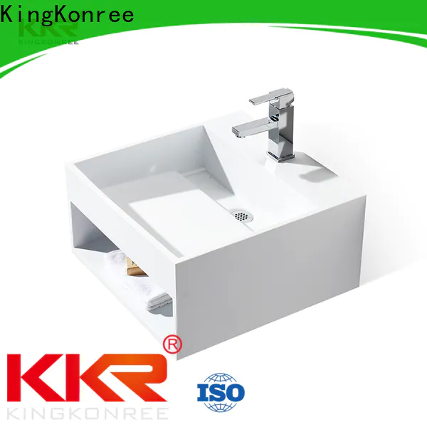 KingKonree fancy wall mounted washbasin sink for hotel