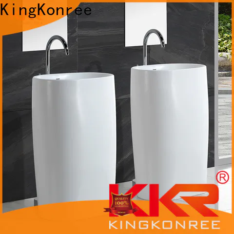 KingKonree pedestal sink manufacturer for motel