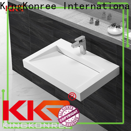 KingKonree resin wall hung basin manufacturer for home
