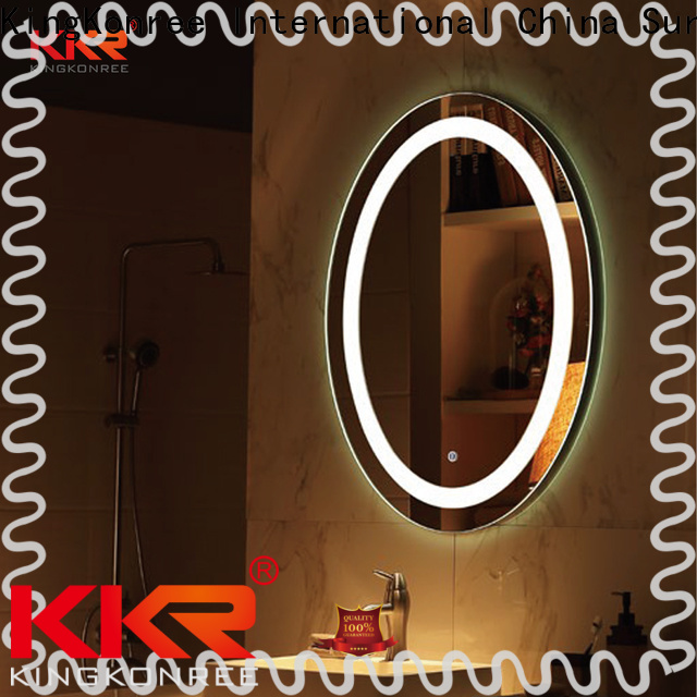 KingKonree artificial led mirror makeup high-end for toilet