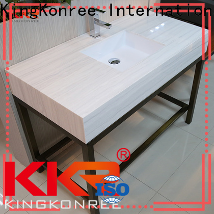 KingKonree back bathroom double sink countertop latest design for motel