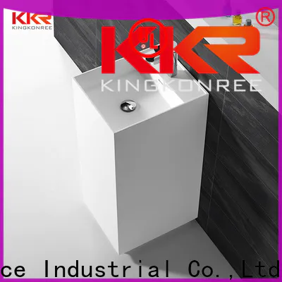KingKonree freestanding pedestal basin supplier for motel