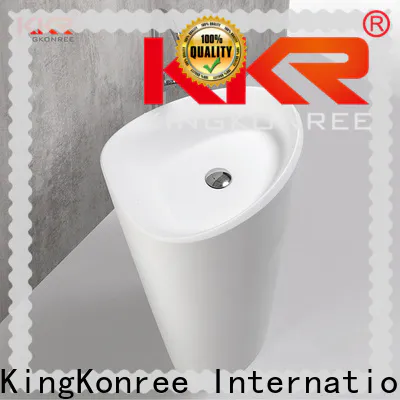 KingKonree solid free standing hand basin customized for hotel