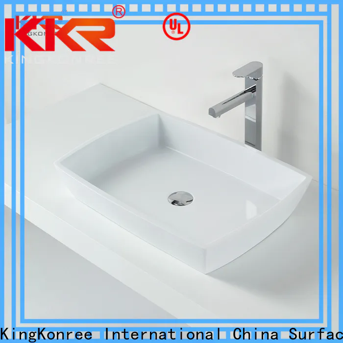 KingKonree above counter vessel bathroom sinks at discount for restaurant