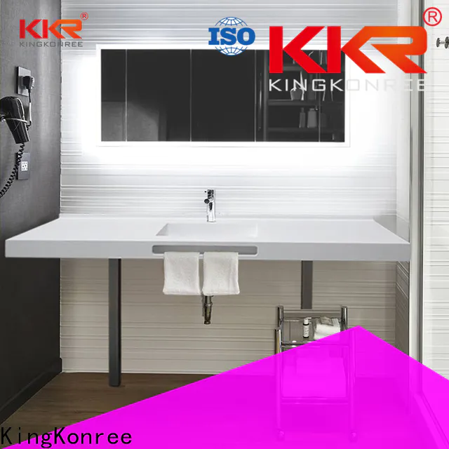 KingKonree lighted black granite bathroom countertops latest design for bathroom