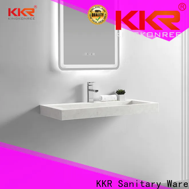 KingKonree concrete wall mounted sink design for toilet