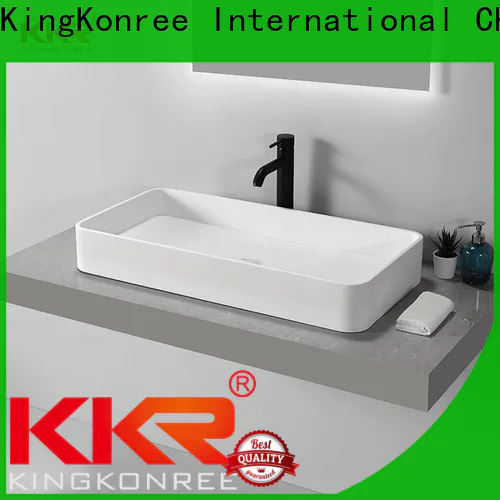 durable rectangle above counter basin manufacturer for hotel