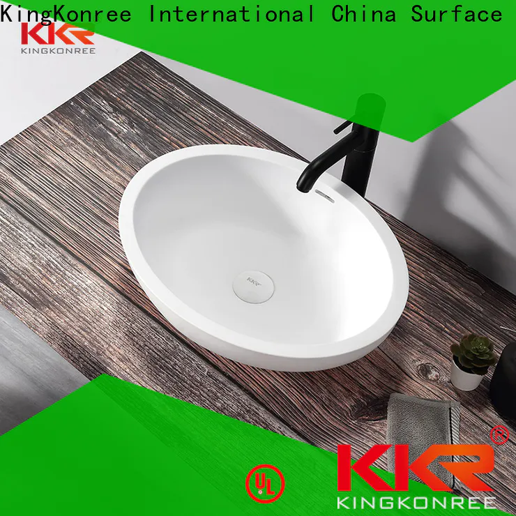 KingKonree thermoforming above counter square bathroom sink cheap sample for room