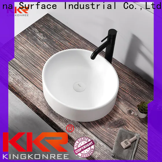 KingKonree elegant above counter bathroom sink vanity cheap sample for restaurant