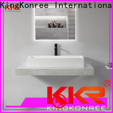 KingKonree square above counter bathroom sink customized for restaurant