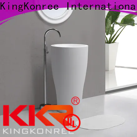 KingKonree acrylic stand alone bathroom sink design for motel
