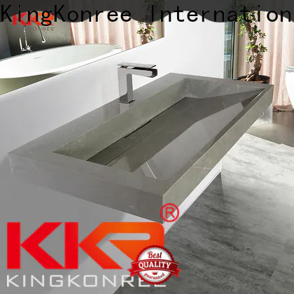 KingKonree vanity wall hung marble sink design for toilet