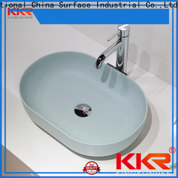 KingKonree white small above counter bathroom sinks customized for hotel
