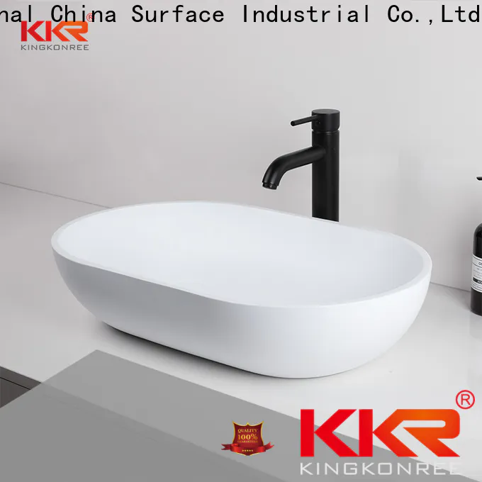 KingKonree durable oval above counter basin customized for hotel
