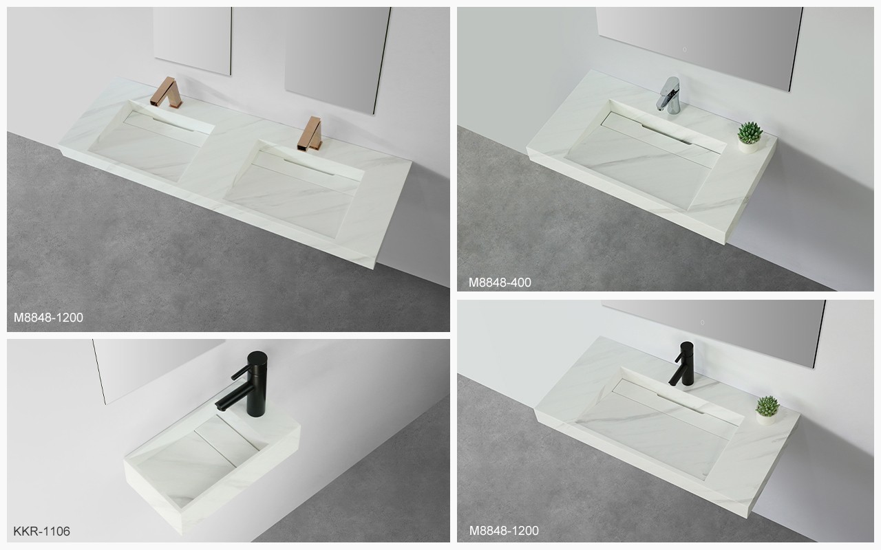 concrete wall hanging sink sink for hotel-3