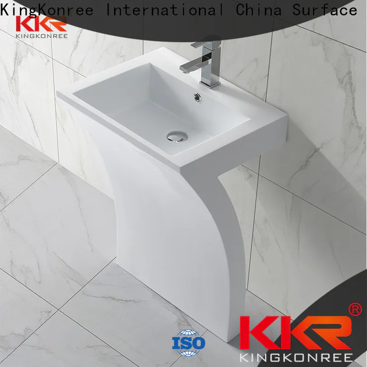 KingKonree freestanding bathroom basin customized for hotel