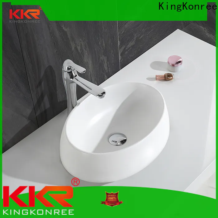 KingKonree round above counter bathroom basin customized for restaurant