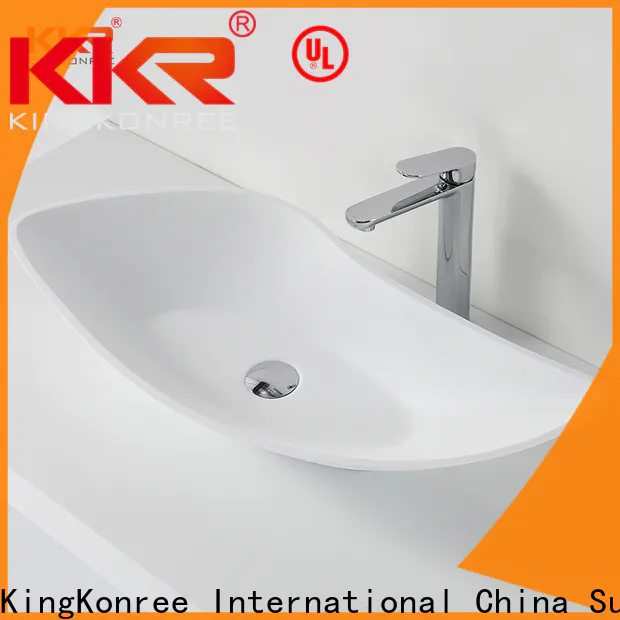 KingKonree white above counter vessel manufacturer for hotel