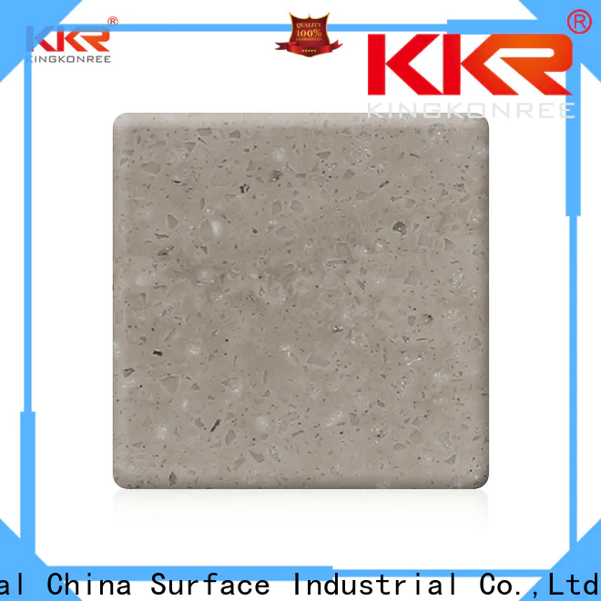 KingKonree black solid surface countertop sheets customized for room