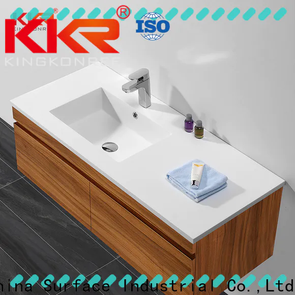 KingKonree wooden cloakroom basin with cabinet customized for hotel