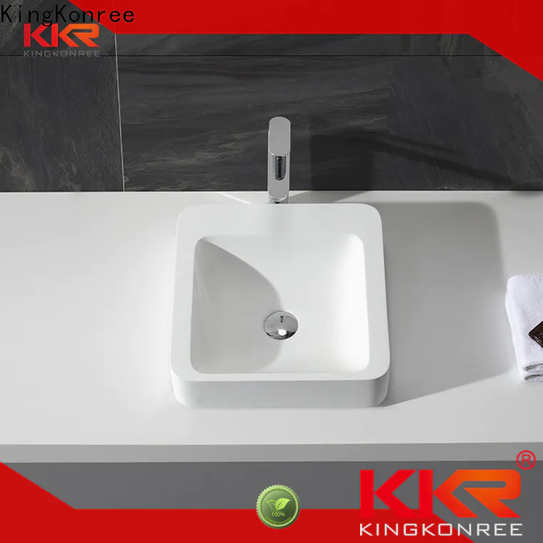 KingKonree kkr1314 above counter vessel sink customized for restaurant