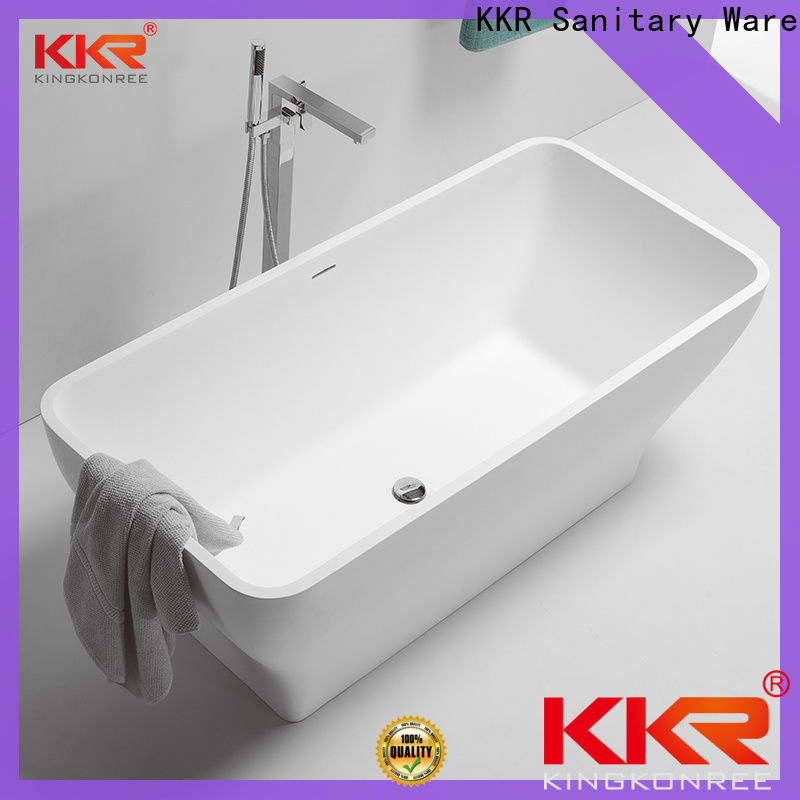 KingKonree durable stone resin bathtub at discount for bathroom