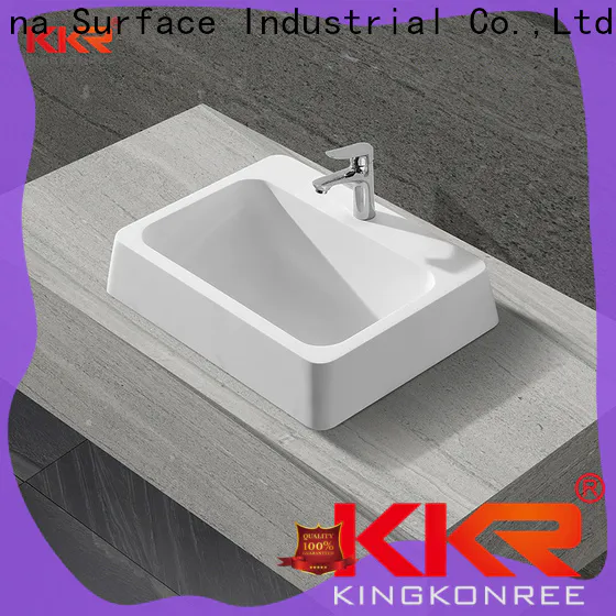 KingKonree above counter square bathroom sink at discount for restaurant