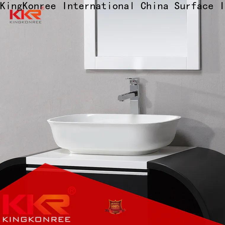 pure square above counter basin supplier for room