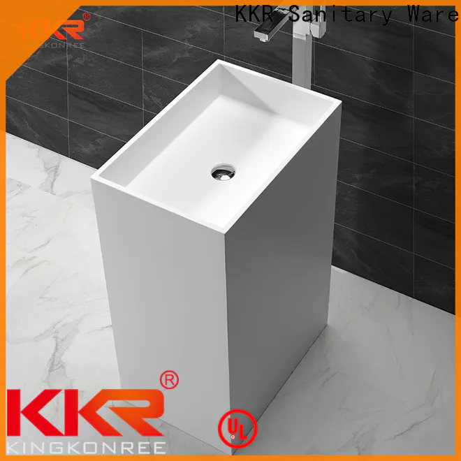KingKonree pan shape freestanding bathroom basin factory price for motel