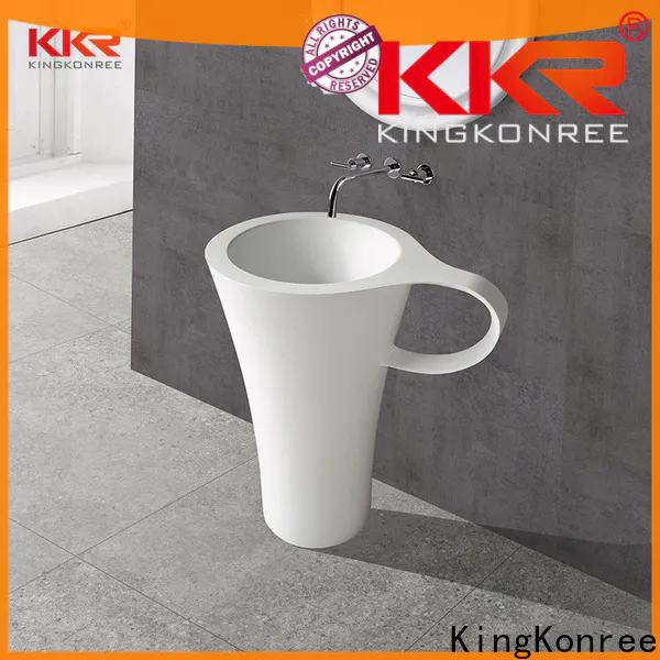 KingKonree pedestal wash basin factory price for motel